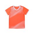 thumbnail image 5 of Eandarui Kids Boys Soccer Jersey Sports Shirt Short Sleeve T-Shirt Quick Dry Breathable Athletic Tops B Orange XS, 5 of 7