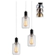 thumbnail image 2 of Woodbridge Lighting Blake 4.5" 3-Light Jar Cluster Pendant in Bronze/Clear Seedy, 2 of 4