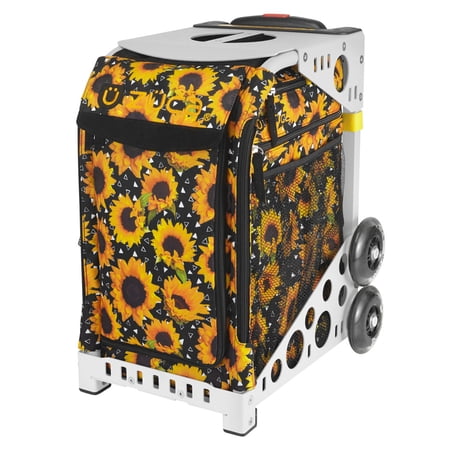 Zuca 18 Sport Bag - Sunflower Power with Flashing Wheels (White Frame)
