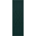 thumbnail image 5 of Ekena Millwork 12"W x 31"H True Fit PVC Center X-Board Farmhouse Fixed Mount Shutters, Thermal Green (Per Pair - Hardware Not Included), 5 of 7
