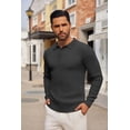 thumbnail image 4 of COOFANDY Men's Knit Polo Shirts Long Sleeve Casual Button Down Ribbed Polo Shirt Fashion Golf Shirts, 4 of 6