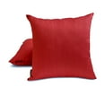 thumbnail image 3 of The HomeCentric Luxury Lumbar Pillow Cover Blood Red Pack Of 2, 12"x16" (30x40 cm) Art Silk Plain & Solid Oblong Pillow Cover, Solid Modern Style - Blood Red Luxury, 3 of 5