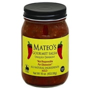 Mateo's Gourmet Salsa, Mild Heat, 16 oz, Glass Jar