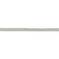 thumbnail image 2 of White Sterling Silver chain Curb Pave 20 in 4 mm 4mm pave, 2 of 5