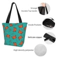 thumbnail image 4 of Pofeuu Colorful Crab Print Women Fashion Shoulder Handbags Top Handle Satchel Bags Tote Shoulder Shopping Bag Stylish Canvas Tote Bag, 4 of 6