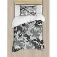 thumbnail image 3 of Ambesonne Camo Digital Pixel Effect Modern Design Conceptual Commando Inspired Duvet Cover Set, 3 of 3