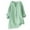 Green, variant on Women's Plus Size Long Shirt Dress - Solid Color Loose Fit, Long Sleeve, Button Back Design, All-Season Casual Wear, S-XXXXXL