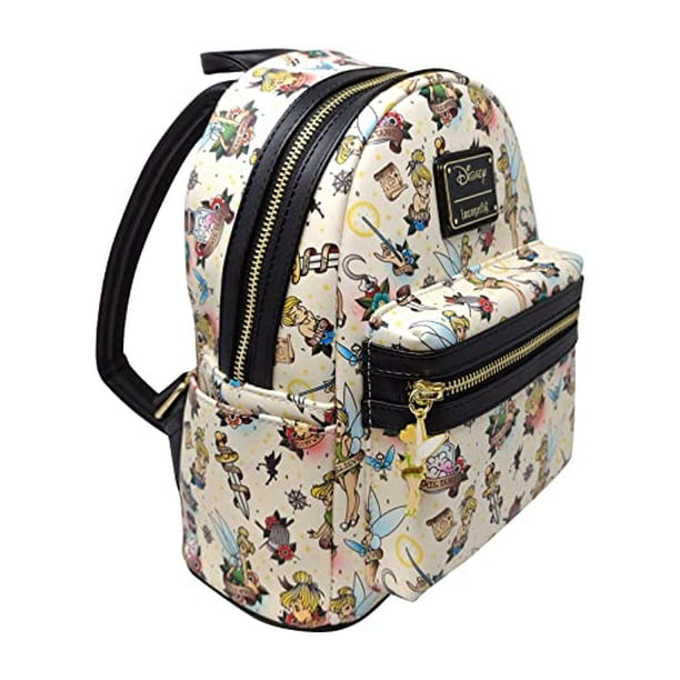 Loungefly Disney Peter Pan Tinkerbell Tattoo Print Womens Double Strap Shoulder Bag Purse Walmart
