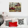 thumbnail image 5 of Nawypu Farmhouse Canvas Wall Art - Christian Wall Art, Rustic Barn Cross Pictures Wall Decor For Farmhouse, Inspirational Quotes Wall Art, Red Truck Decor Farmhouse Pictures For Living Room, 5 of 6