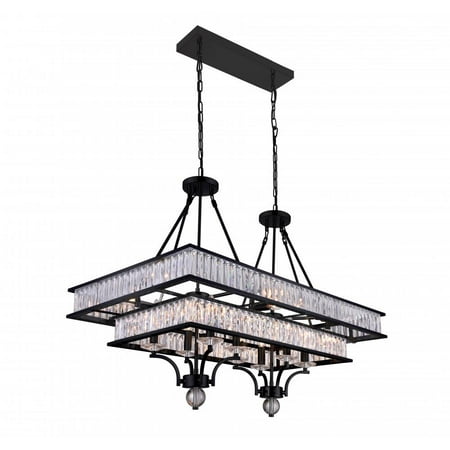 

16 Light Island Chandelier with Black finish