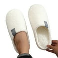 thumbnail image 5 of Women'S Slipper Solid Color Indoor Outdoor House Slipper Fuzzy Fluffy House Shoes Slip On Comfort Footwear Cute Flat Slides White US: 6.5, 5 of 9