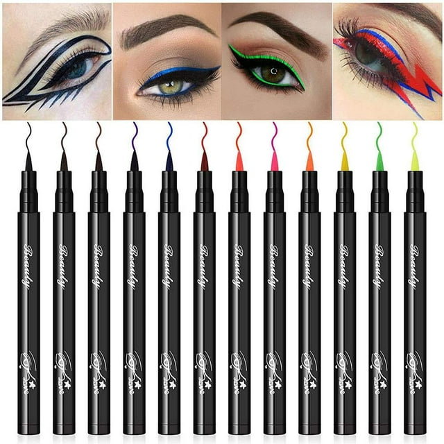 Bolígrafo De Delineador De Ojos Coloreado, Que Dura Fácilmente Elineador De Ojos Líquido Mate Para La Fiesta