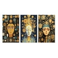 thumbnail image 2 of Designart "Timeless Beauty in Retro Futurism I" Woman Sci-Fi Wall Art Set Of 3 - Glam Gold Gallery Set For Office Decor, 2 of 6
