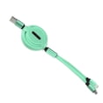 thumbnail image 5 of Cable cargador de carga rápida para teléfono móvil con múltiples cabezales y línea de datos telescópica 3 en 1 de 3 A, color verde, 5 of 5