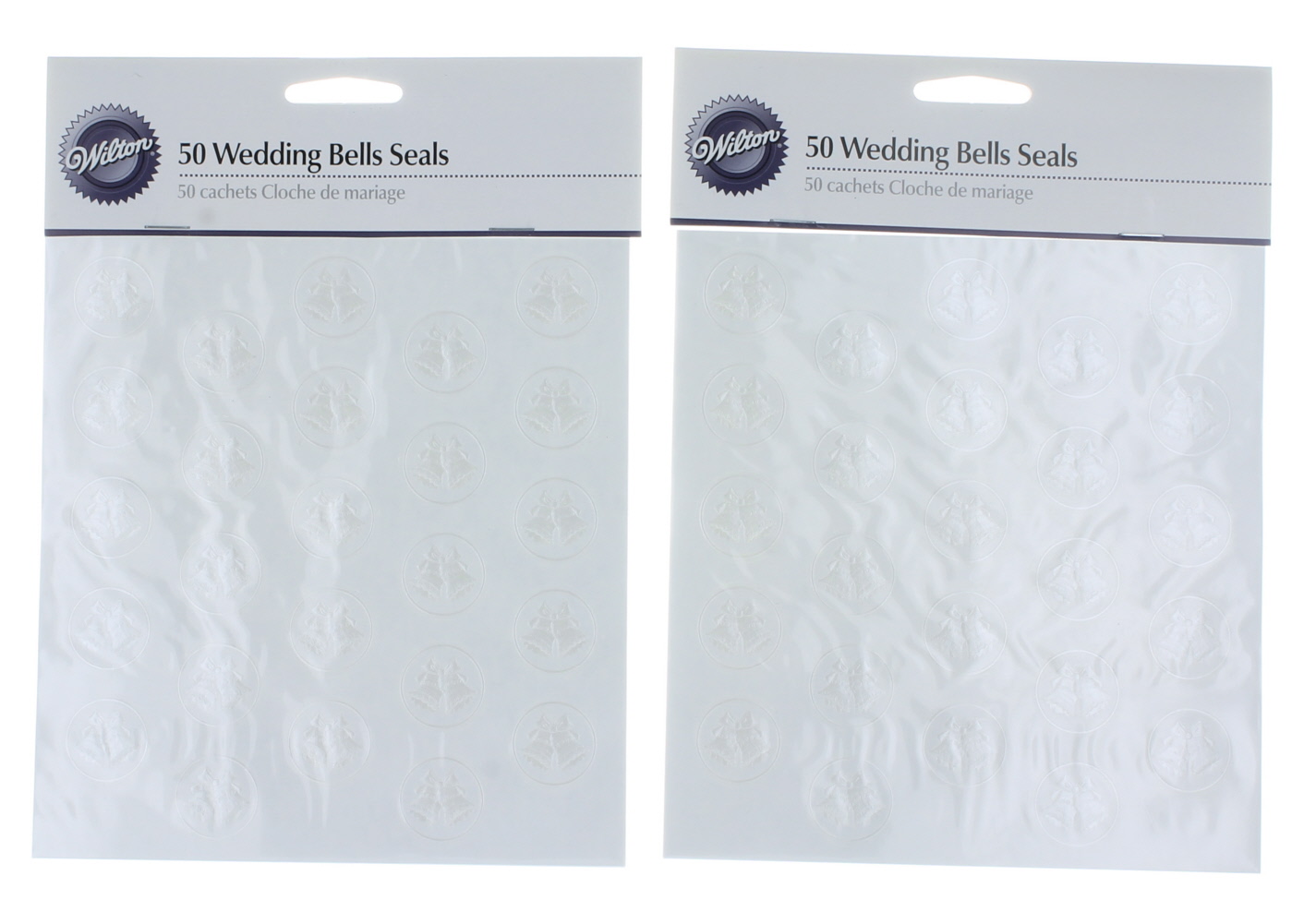 100 Wilton Embossed Wedding Bells White Invitation Thank you Envelope