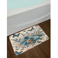 thumbnail image 2 of Ambesonne Floral Eucalyptus Bath Mat, Joyful Spring, 30.2" x 20", Blush and Sea Blue, 2 of 3