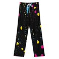 thumbnail image 3 of Geometric 80S Pajamas Leisure Trousers Soft Warm Sleepwear Bottoms Loose Retro Nightwear, 3 of 6