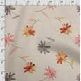 thumbnail image 3 of Soimoi Floral Print, Silk Fabric, Decor Sewing Fabric by The Yard 42 Inch Wide,Decorative Fabric for Shirts Suits Ties, Brown & Wine, 3 of 5