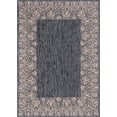 thumbnail image 3 of Unique Loom Outdoor Border Collection Area Rug - Floral Border (7' 1" x 10' Rectangle Charcoal Gray/Beige), 3 of 7