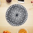 thumbnail image 3 of IH Casa Decor Imprimé Rond Cotton Corde Placemat Blue Mandala - Ensemble De 12, 3 of 4