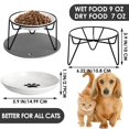 thumbnail image 3 of Cuencos elevados para gatos Swetwiny Raised Ceramic con tapete antideslizante, 3 of 8