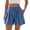 Blue, variant on Women's High Waist Knit Shorts Soft Wide Leg Sleep Pajama Shorts with Pockets Vacation Casual Pull-On Stretchy Shorts​