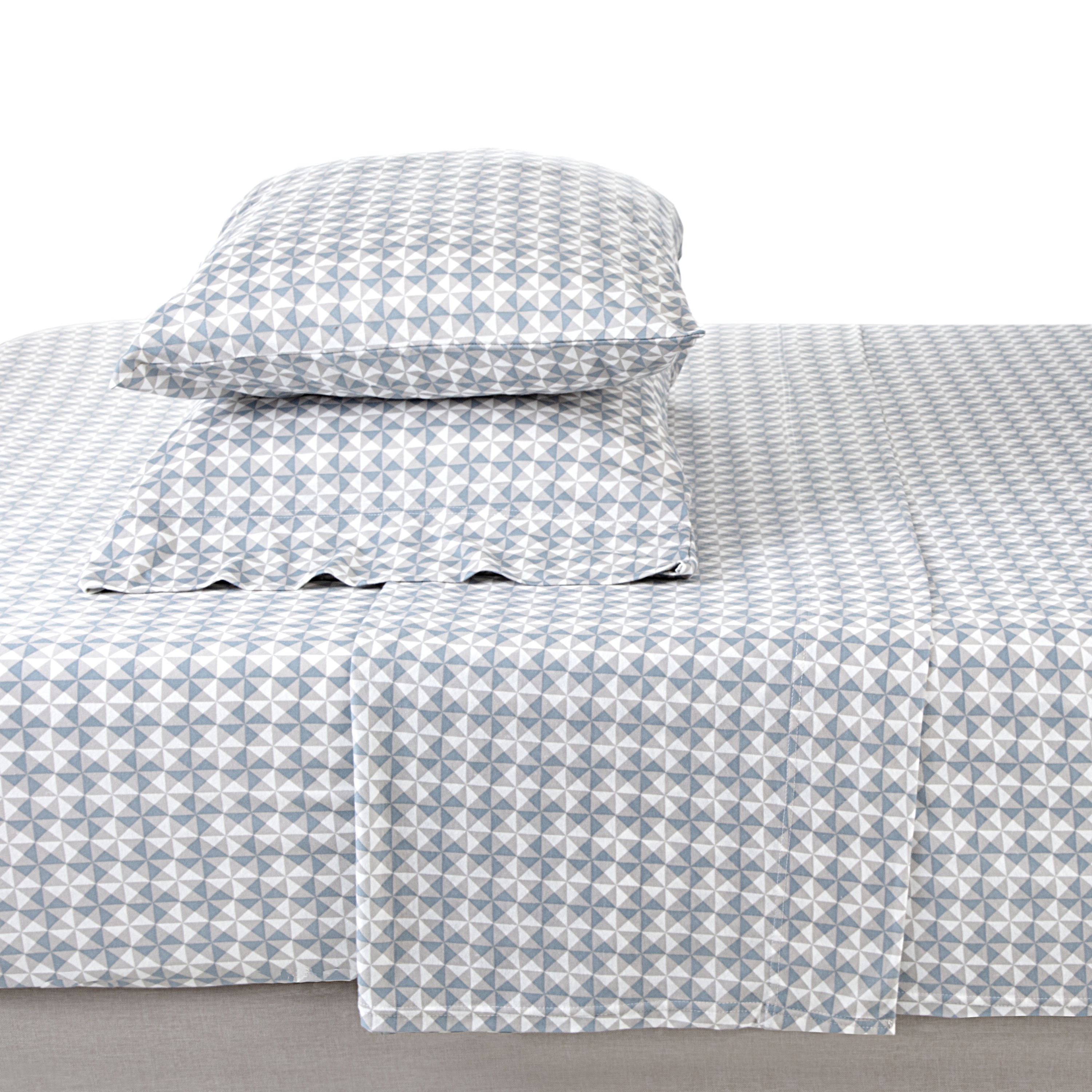 Vellux Noma Jersey Sheet Set, Twin, Soft Blue