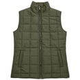 thumbnail image 4 of Lcziwo Womens Lightweight Quilted Puffer Vest Zip Up Stand Collar Jackets Lining Casual Fall Winter Outerwear with Pockets Army Green,XL, 4 of 9
