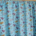 thumbnail image 3 of Cotton Curtain Animal Print 58 Inch Wide Puppies Chase Ball and Bone Blue, 3 of 3