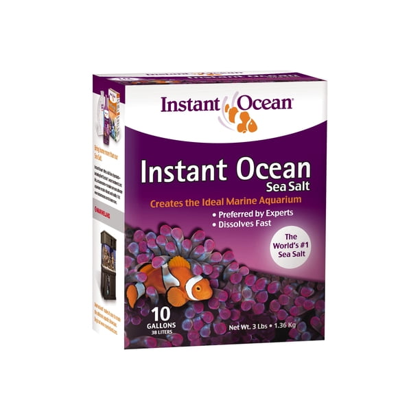 Instant Ocean Sea Salt 10 Gallons, For Marine aquariums, Fast