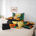 thumbnail image 6 of Manfei Cartoon Halloween 7-Piece Twin Bedding,Repeating Bat Pattern Bedding Comforter Set,Black Reversible, 6 of 7