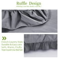 thumbnail image 2 of HIG Gray 5 Piece Bed in a Bag – Ruffled Comforter Set with French Country, King for Adults, 2 of 7