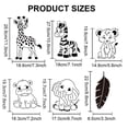 thumbnail image 2 of 3pcs Small Animal Stencils Giraffe Zebra Lion Rhinoceros Elephant Tropical Leaves Painting Stencils 11.8×11.8inch with Paint Brush DIY Craft, 2 of 7