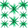 thumbnail image 1 of Star Balloons Wrbin, 8 unidades, color verde, 69/56 cm, explosión de una sola pieza, 1 of 7