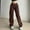 Coffee, variant on HUPOM Trouser Pants For Women Pants For Women In Clothing Carpenter Mid Waist Rise Short Slim Straight Coffee M