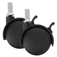 thumbnail image 4 of MERRYHAPY Black Plastic Furniture Casters Set of 2 with Brake, Smooth Rolling Replacement Wheels for Chairs and Sofas, 4 of 8