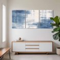 thumbnail image 4 of Abstract Art Canvas Wall Art 3 Panels, Blue Gary Watercolor Gradient Framed Wall Decor Modern Artwork Prints Painting for Living Room, Bedroom, Kitchen & Cafe Decor 16" x 20", 4 of 9