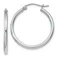 thumbnail image 1 of White Sterling Silver Earring Hoop Women'S 27 mm 24, 1 of 3