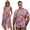 Blue Tropical Flowers, variant on Polynesian Matching Outfits for Couples Vacation Mens Button Down Shirt Medium Tall Shirts and Women's Tank Dress Polyester Midi Sundress with Pocket