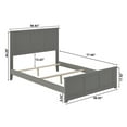 thumbnail image 7 of AFI Madison Full Solid Wood Foundation Bed with Matching Headboard Footboard, Grey, 7 of 7