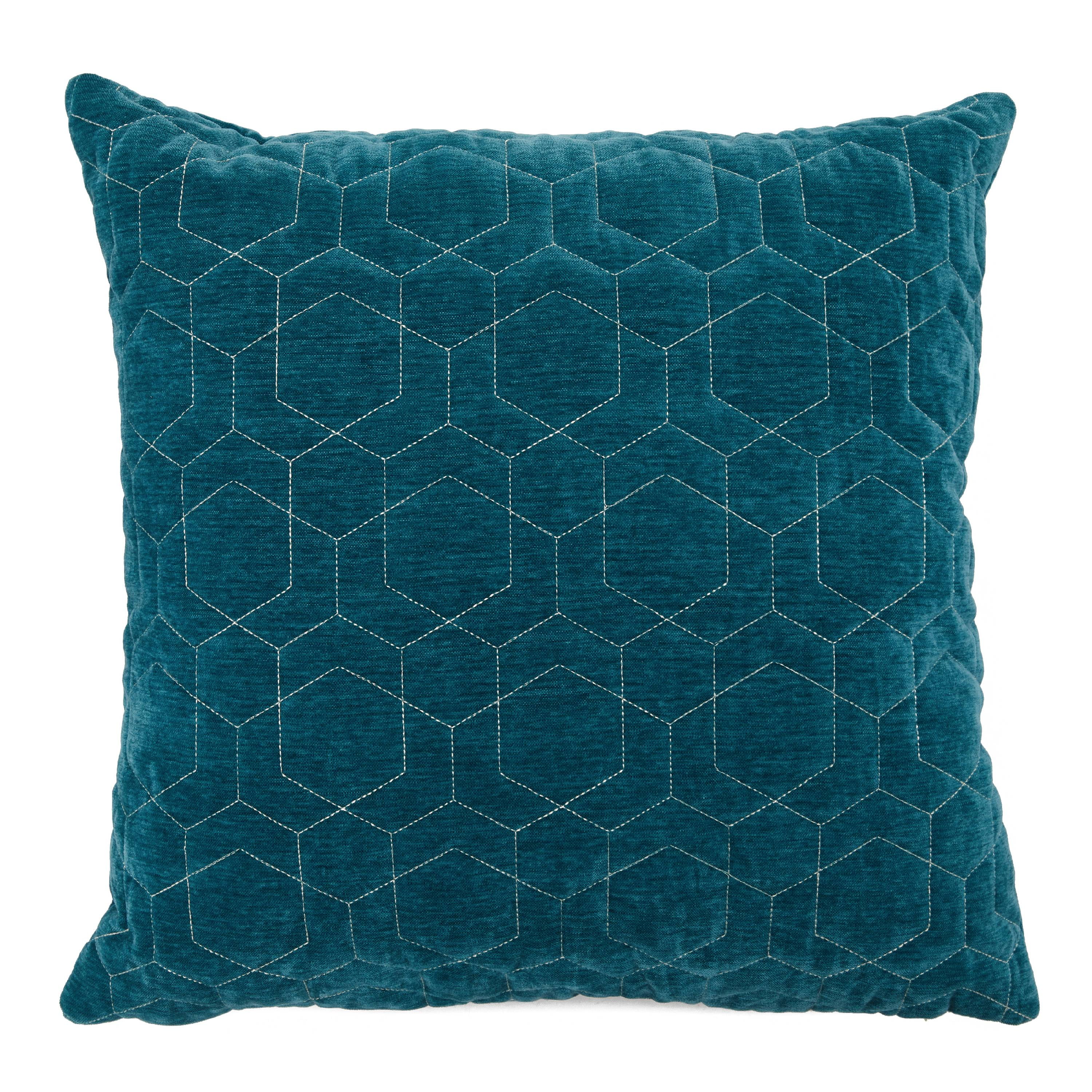 MoDRN Neo Luxury Hexagon Quilt Decorative Throw Pillow, 20x20