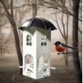 thumbnail image 6 of sruoe Bird Feeder, Hanging Bird Feeder Tray, Bird Houses Feeders Outdoor, Cardinal Bird Feeder, Hopper Feeder, Small Large Bowl Wild Bird Feeders for Garden Decor, Metal, 6 of 6