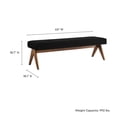 thumbnail image 3 of Modway Lyra 63" Boucle Upholstered Bench in Black, 3 of 9