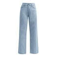 thumbnail image 6 of Women's High Waist Relaxed Fit Wide Leg Jeans Comfortable Stretch Denim Pants for Everyday Casual Wear, 6 of 6