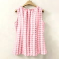 thumbnail image 6 of Karymi Womens T Shirts Gingham Sleeveless Tank Top, Casual Crinkle Checkered Blouse with Shoulder Tie, Loose‑Fit Layered Summer Vest Womens Summer Tops, 6 of 6