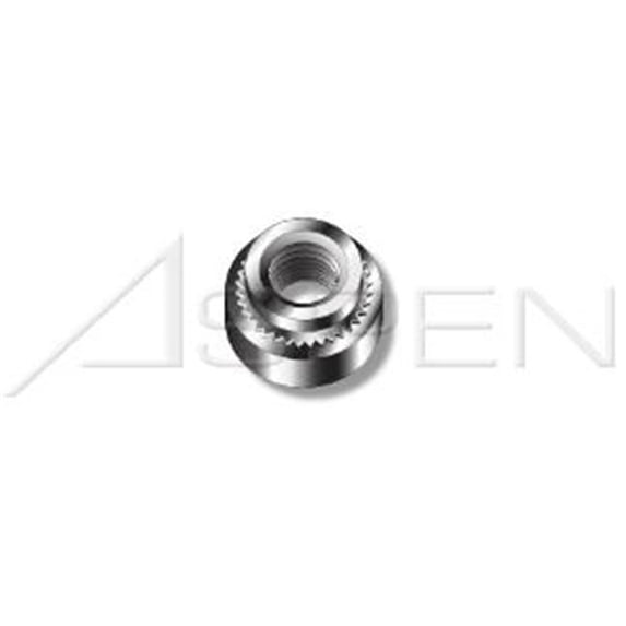 Aspen Fasteners No.10-32, 0.038 in. Height, Self-Clinching Nuts - AISI 304 18-8 Stainless Steel - 5000 Piece