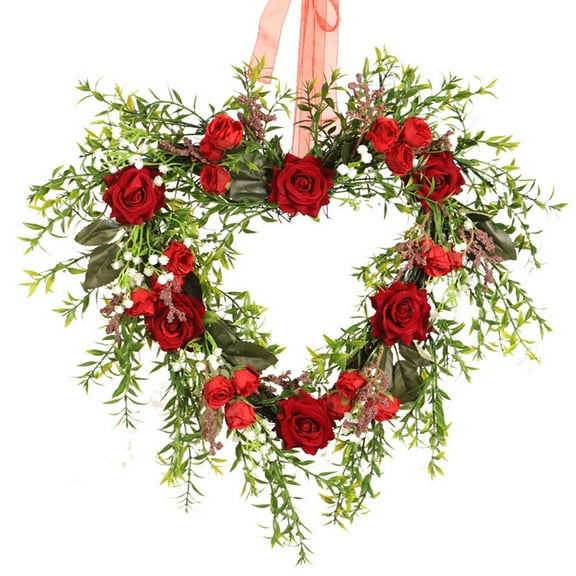 Shop Glowing Hanging Valentines Wreath Light up Flower Hoop Garland Decorations