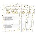 thumbnail image 1 of Inkdotpot 50-PackGold ConfettiWho Know The Bride Best How Well Do You Know The Bride Bridal Shower Bachelorette PartyGameActivityCards, 1 of 7
