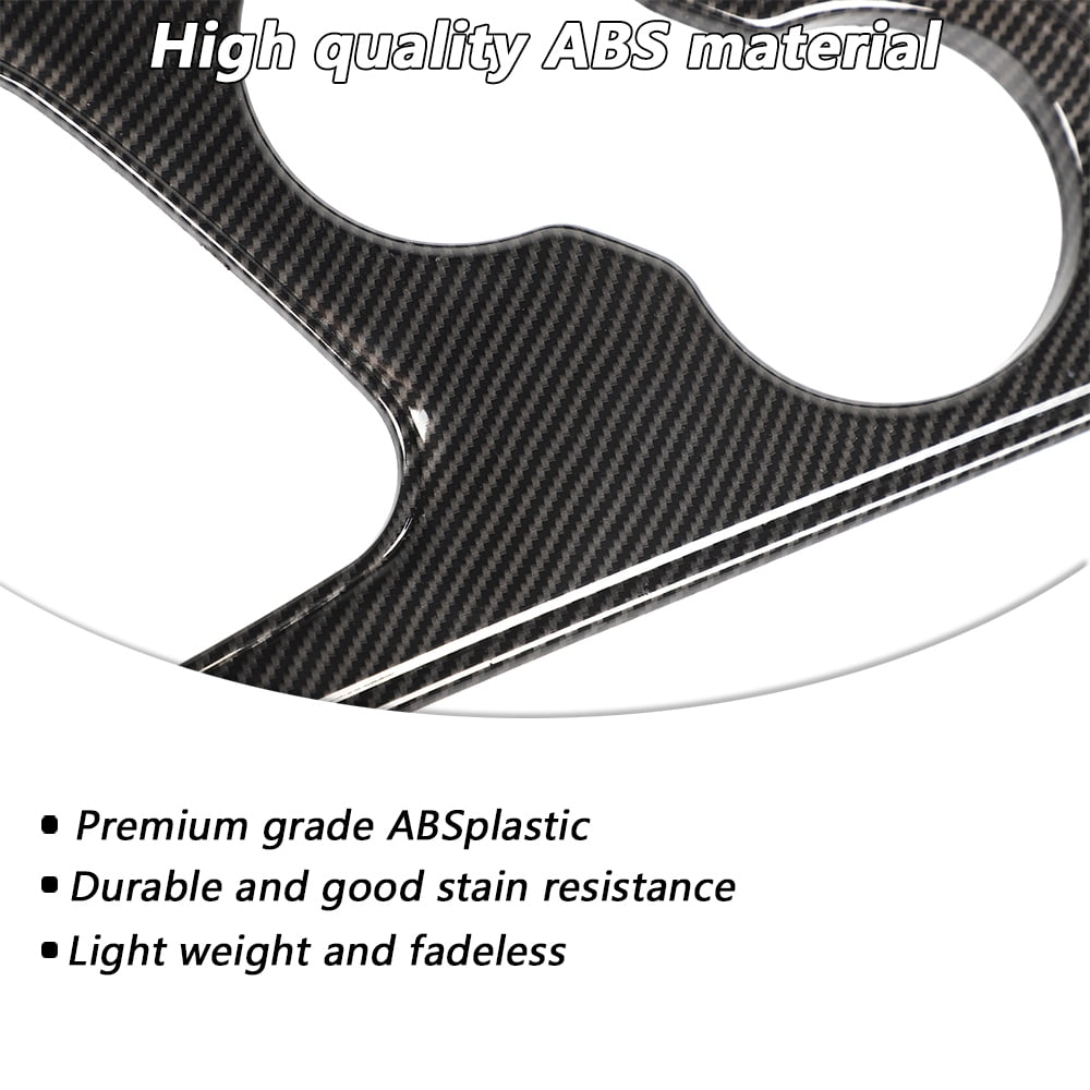CheroCar Gear Shift Panel Trim Cover ABS for Dodge Challenger 2015-2023 Interior Accessories Carbon Fiber Black