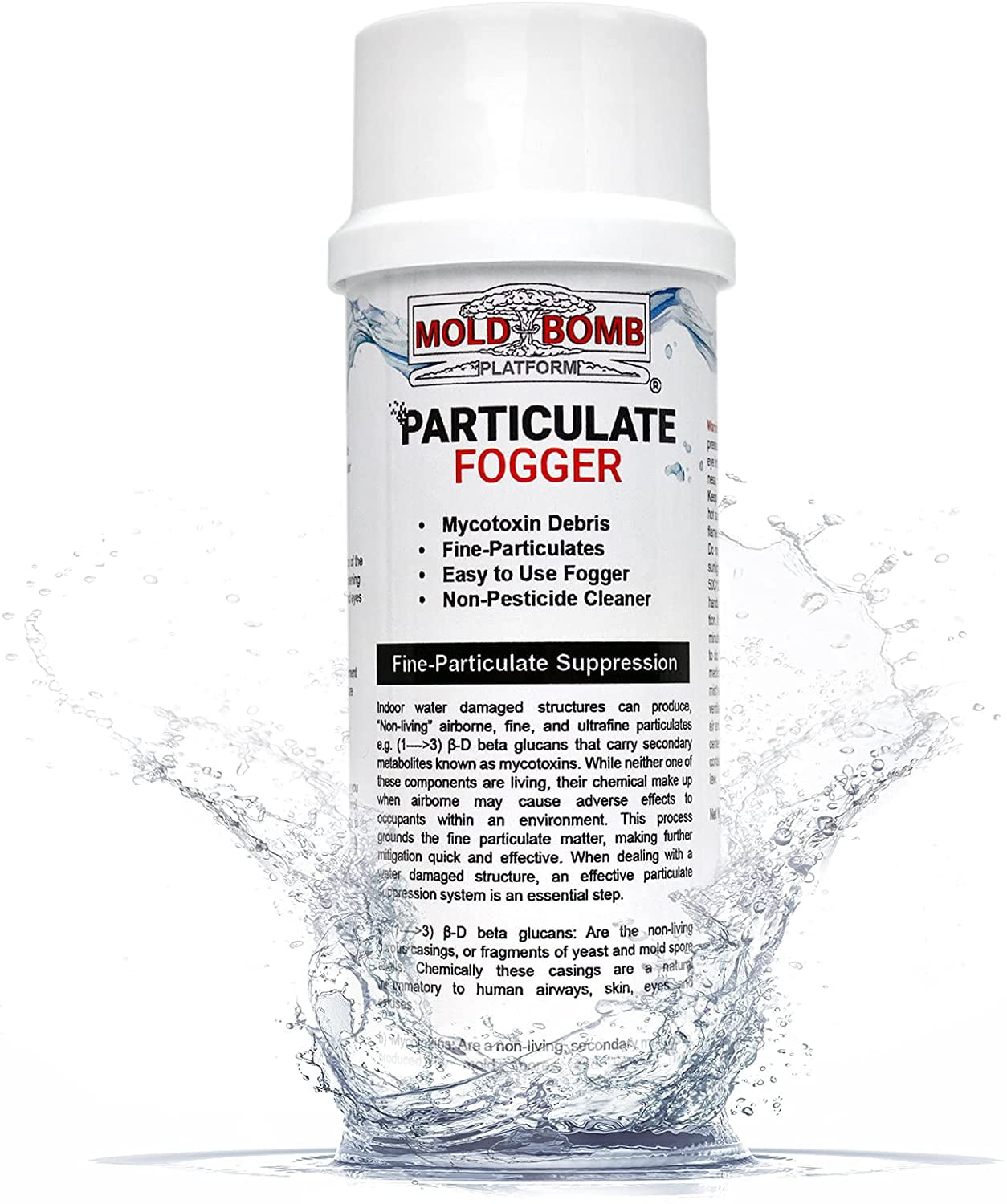 Mold Bomb Particulate Fogger Suppresses Mold Spores, Mildew, Fungi in